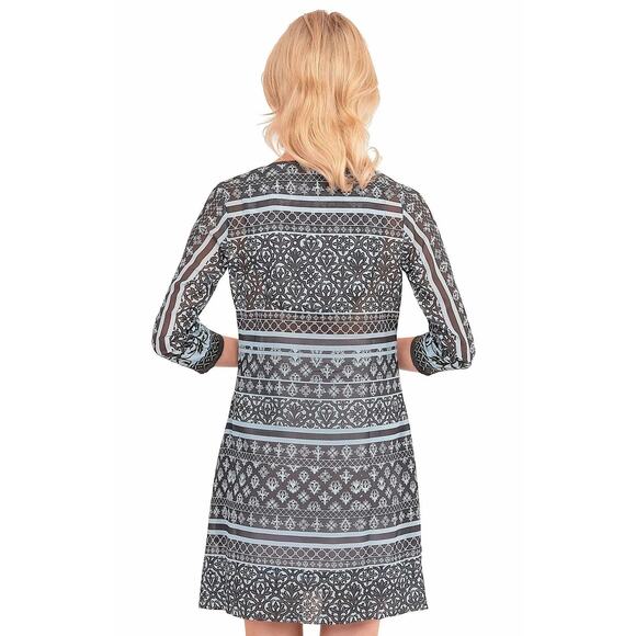 Gretchen Scott Embroidered Patchwork Swing Dress Henna Boho Cottagecore S - Picture 3 of 10